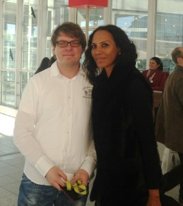 Oliver Dutschmann und Barbara Becker auf der Heimtextil in Frankfurt (12.01.2013)